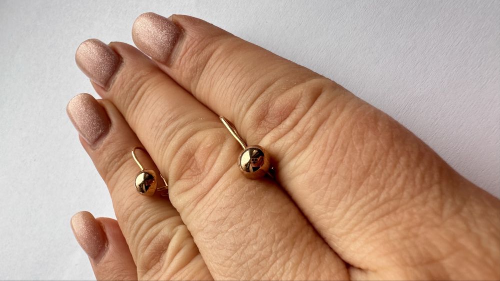 Серьги золотые 583 СССР со звездой вес 1,18 гр сережки