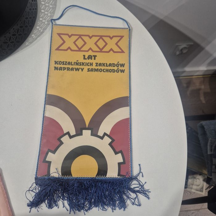 Unikatowy proporczyk XXX lat KZNS Koszalin