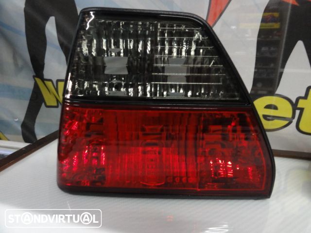 Faróis / farolins para VW Golf 2 / II Vermelho smoke