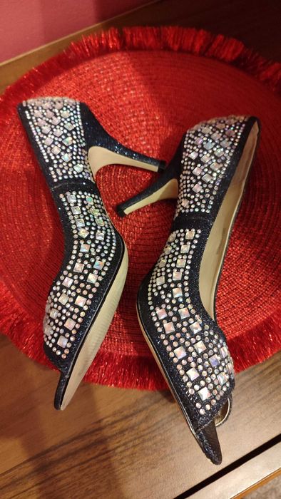 Szpilki granatowe  40 rozmiar