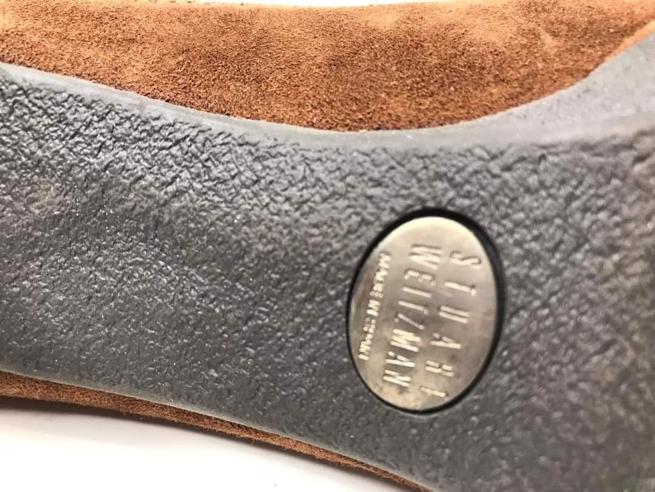 Czółenka skórzane Stuart Weitzman zamszowe  Rozmiar 37,5