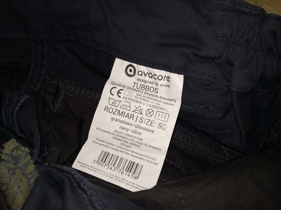 NOWE Spodnie robocze Avacore Tubbos 50