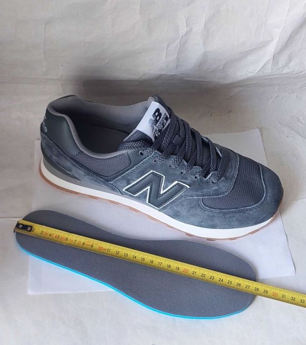 Кросівки чоловічі New Balance 574 (Темно Сірі, Замша)