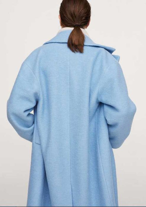 Новое шерстяное пальто оверсайз шерсть Мango премиум