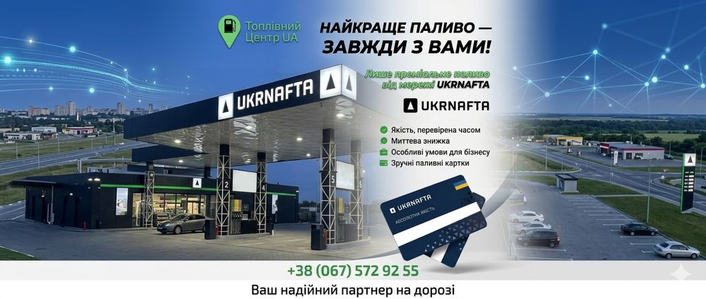 Паливні карти Укрнафта, OKKO, WOG, Сокар від 200л/міс. Надійно