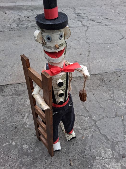 Figurka, ozdoba do ogrodu, domu, działki z brzozy