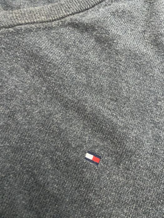 Tommy Hilfiger sweter męski 4XL  szary, extra stan, bawełna,kaszmir