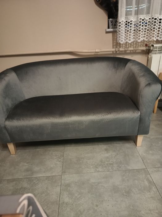 Sofa dwuosobowa szara