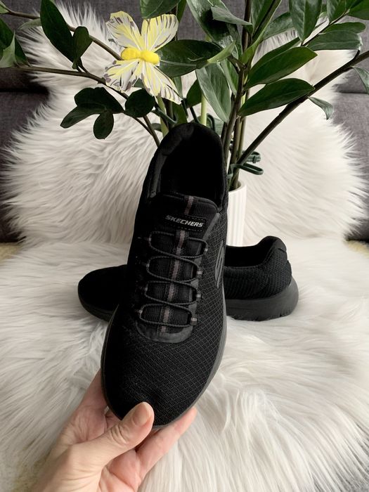Skechers 39 czarne logo wsuwane