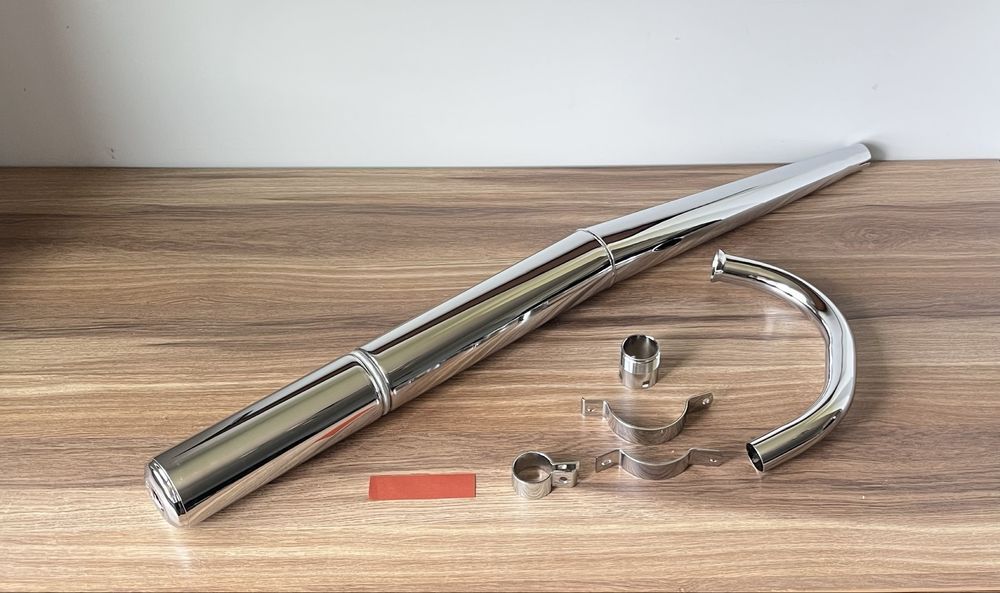 NOWY DUELLS komplet zestaw wydechowy tłumik MZ ETZ 150