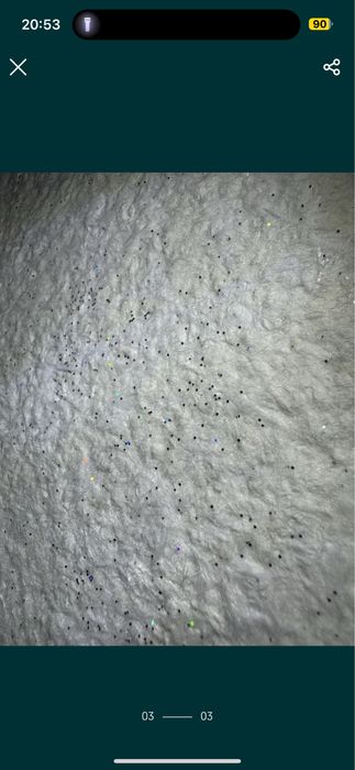 Рідкі шпалери білі з блискітками 5 пачок