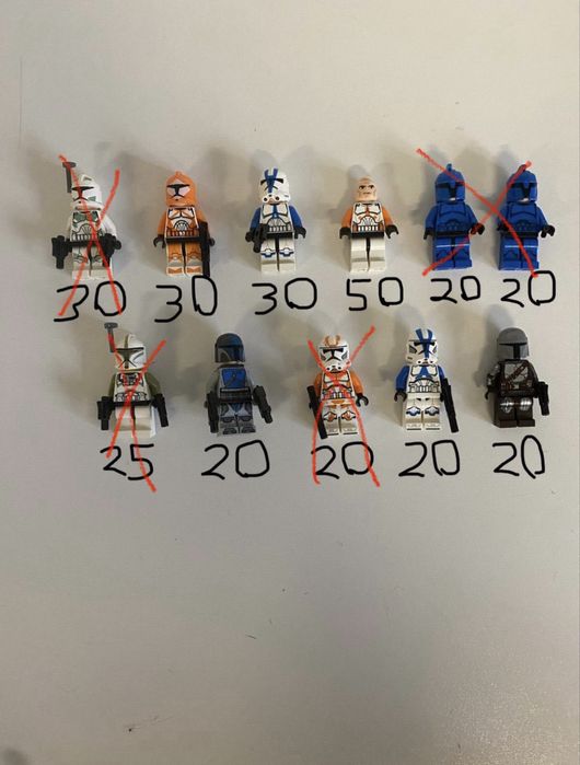 Figurki Lego Star Wars klony