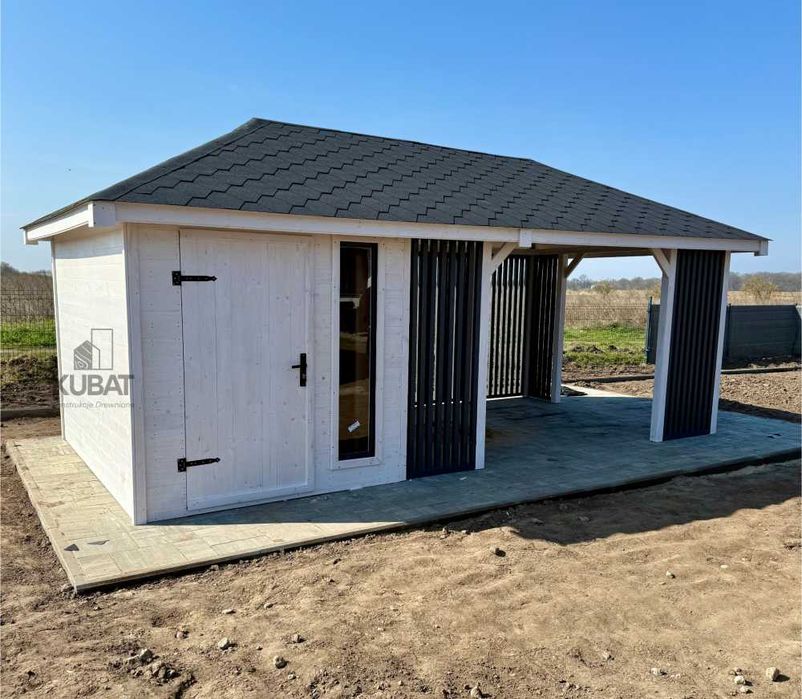 Domek ogrodowy z altana 3x6 | domek narzedziowy z altana | altanka