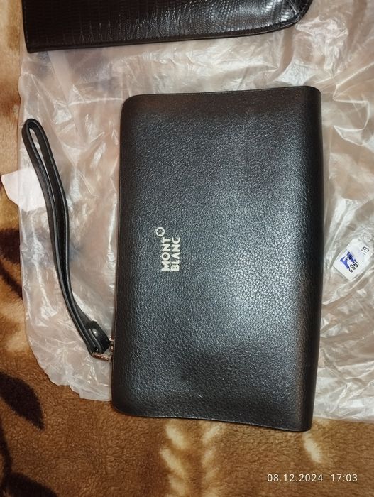 Кошелек-барсетка Mont Blanc на двух змейках