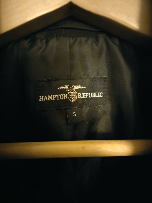 Płaszcz klasyk granat Kappahl hampton Republic wełna