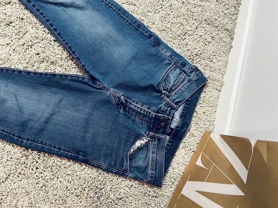 Meskie niebieskie jeansy rozm M rurki skinny