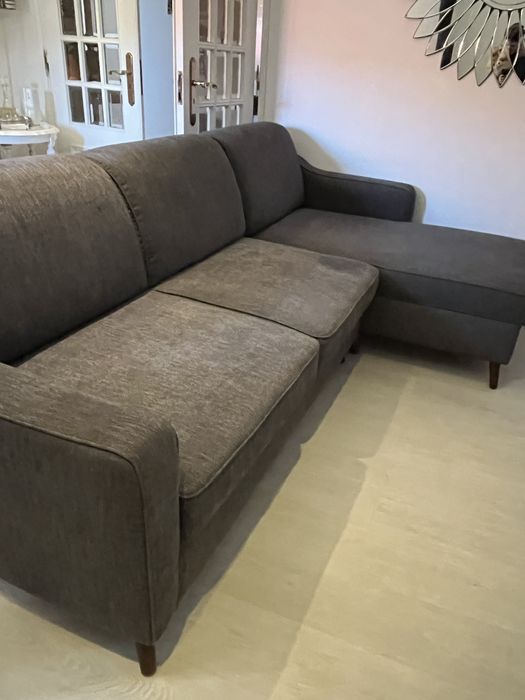 Sofá de 3 lugares com chaise long