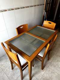 Mesa De Jantar 4 Cadeiras - Móveis - OLX Portugal