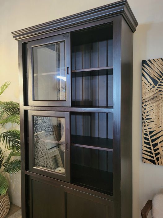 armario, vitrine, louceiro, estante, livreiro, rustico