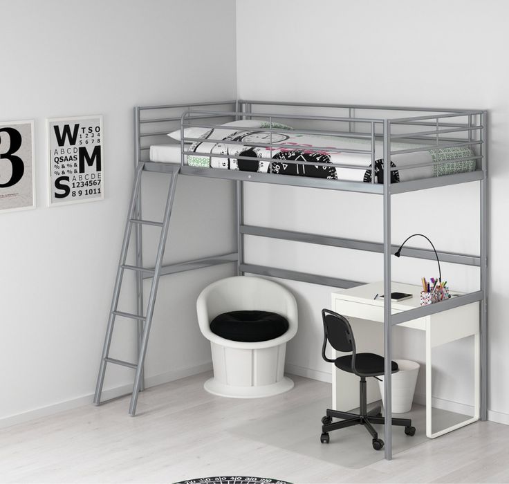 Łóżko na antresoli ikea svarta