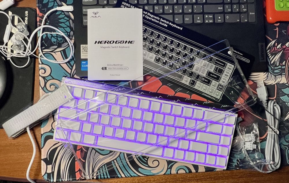 Магнітна клавіатура AULA HERO 68 HE