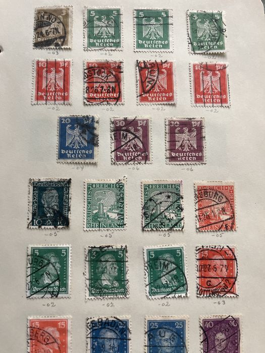 Znaczki Niemieckie1924 rok