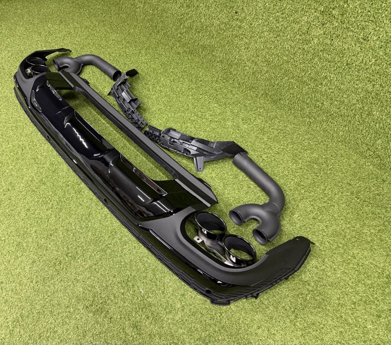 Накладка заднего бампера Диффузор SQ7 Audi Q7 4M Black дифузор насадки