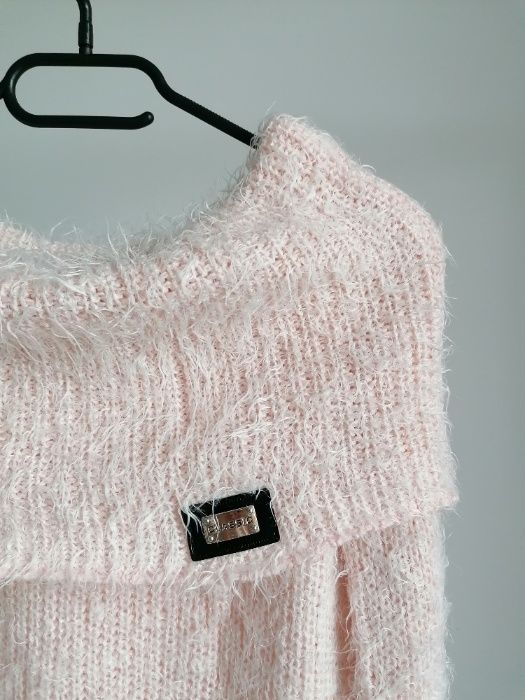 Sweter damski moher różowy S