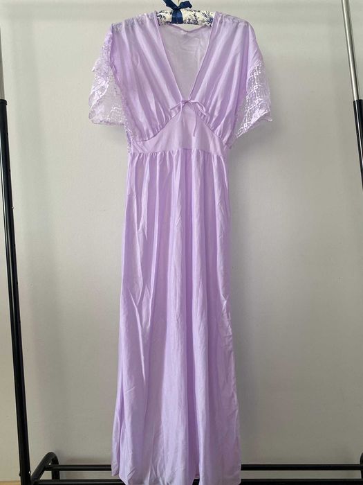 Koszula Nocna Vintage z lat 70 DDR NRD Poliamid