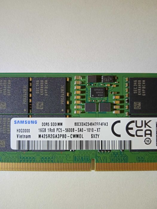 Pamiec RAM Samsung DDR5 32GB(2x16GB) 5600MHz Sodimm M425R2GA3PB0-CWM0L