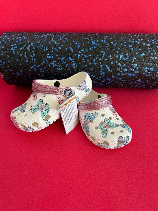 Уценка!!! Crocs classic kids butterfly кроксы на девочку С12-13