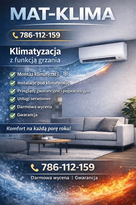 Klimatyzacja, montaż, serwis