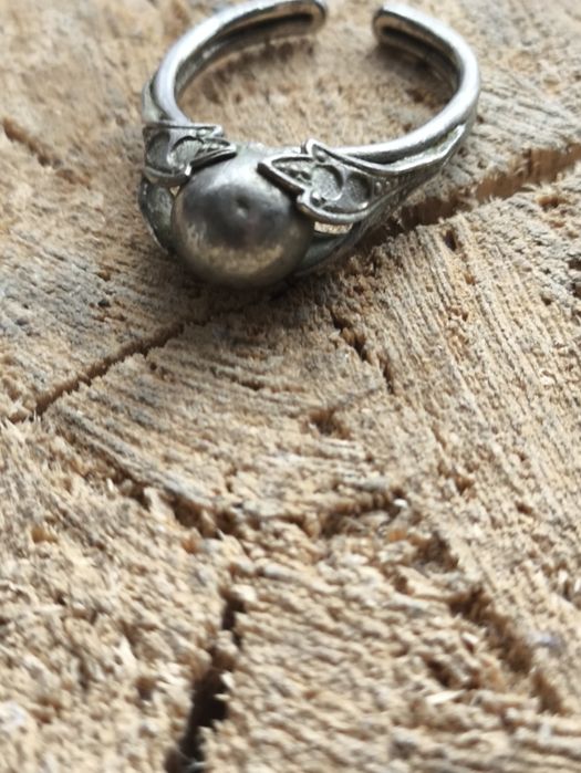 Pierścionek kula ,kulka ,sferyczny . Vintage
