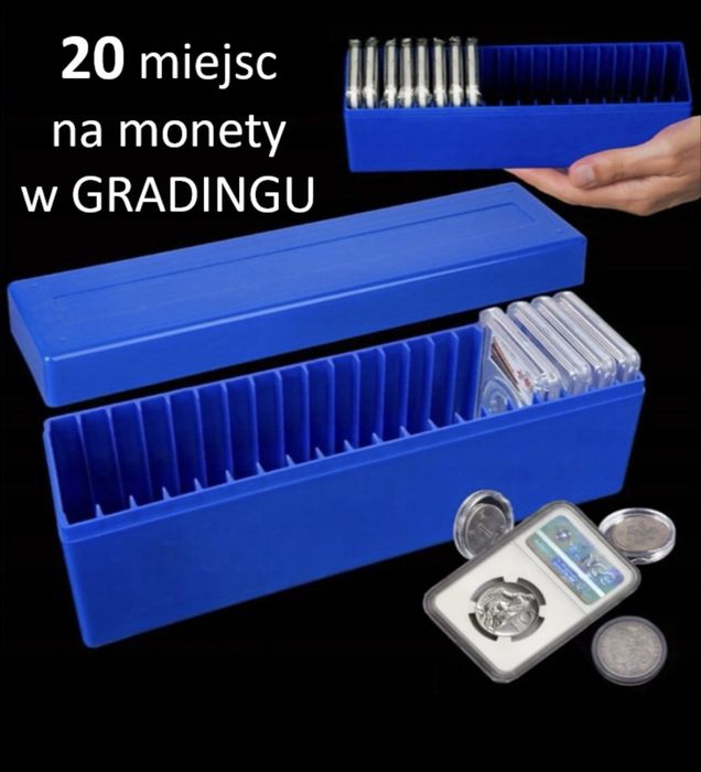Pudełko na monety GRADING NGC PCGS GCN - 20 miejsc SMART