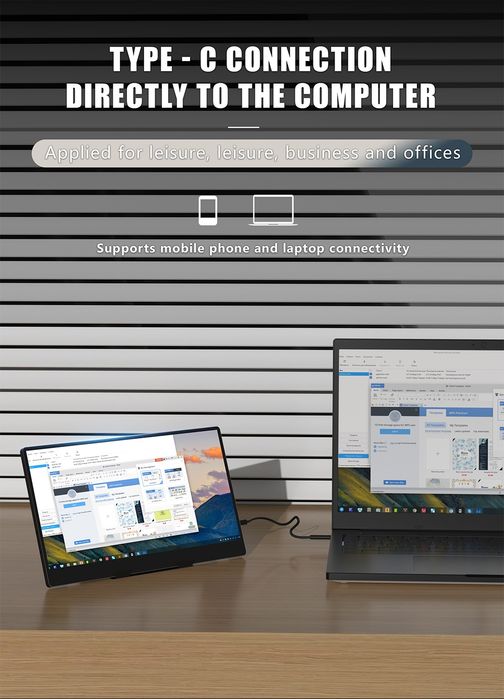 Монитор Mucai N140-S36 14" портативный ноутбук ПК дрон приставка ps4/5