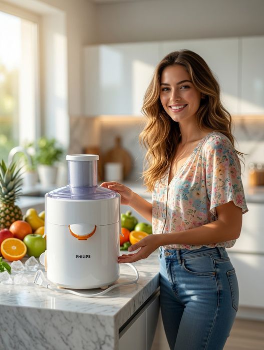 Повний комплект! Соковижималка центробіжна Philips HR1851