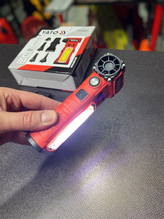 Аккумуляторный воздуходув + фонарь YATO YT-82937 - 110 000 об/мин