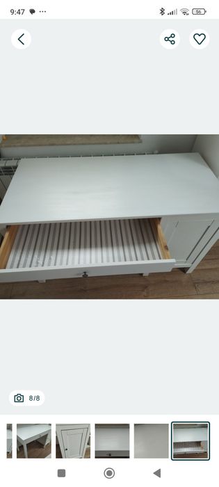 Drewniane biurko Ikea hemnes