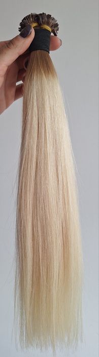 Naturalne włosy na keratynie ombre 40cm 100g