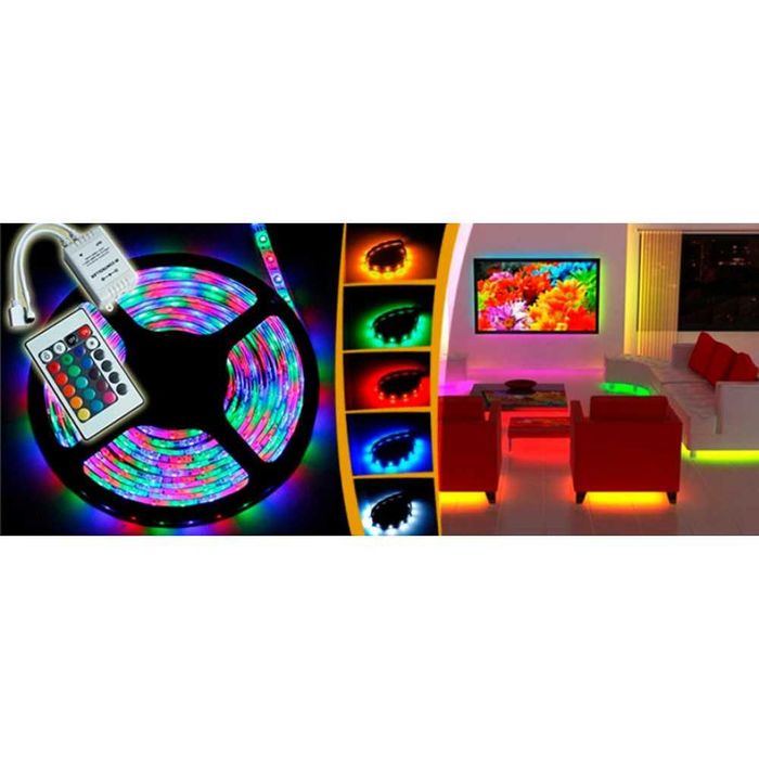 Стрічка світлодіодна RGB 5050 повний комплект вологозахищена 5 метрів