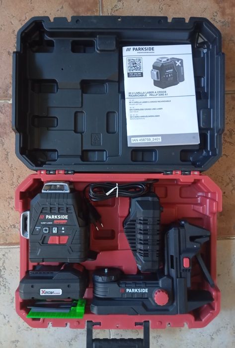 Laser 16 linhas 360° com bateria 4Ah Parkside Performance 20V