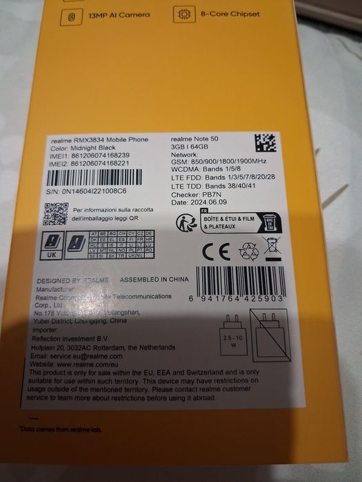 Realme Note50 telefon