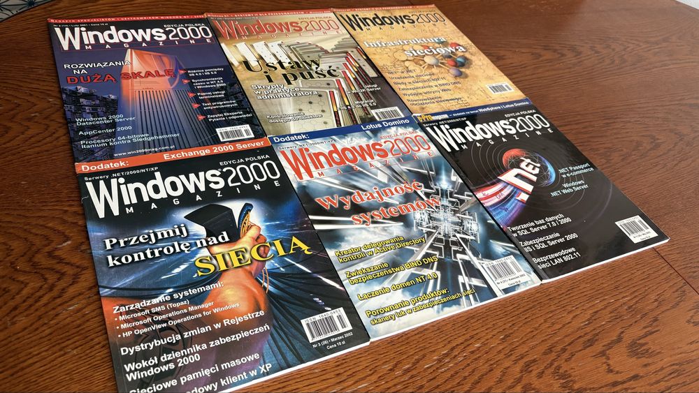 Unikatowe czasopismo komputerowe - Windows 2000 Magazine 2001 - 2002 Edycja Polska 6 numerów