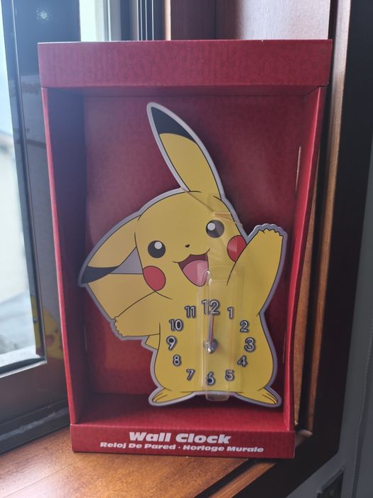 Relógio de Parede Pikachu Pokémon (Novo na Caixa)