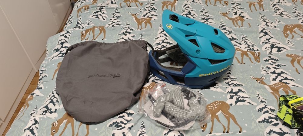 Kask ENDURA MT500 FULL FACE niebieski L