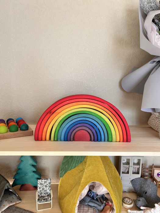 Конструктор веселка велика деревʼяна Grimms