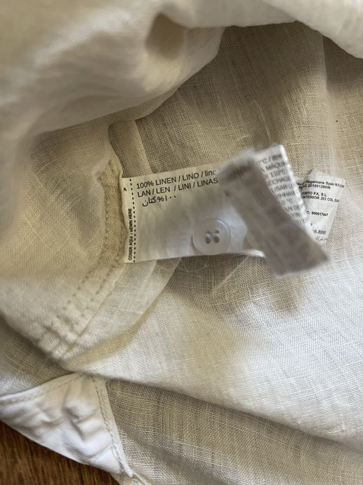 Сорочка рубашка mango M льон бежева