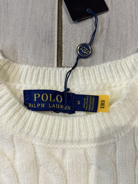 Biały sweter Ralph Lauren