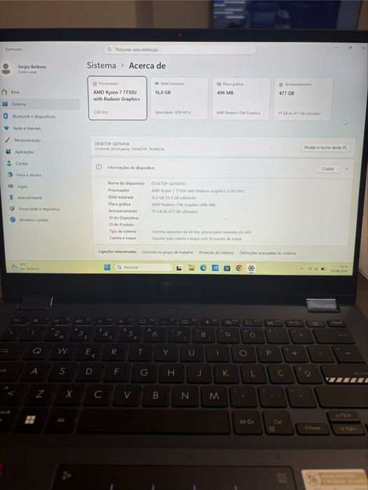 Portátil ASUS VivoBook Flip - Ryzen 7
