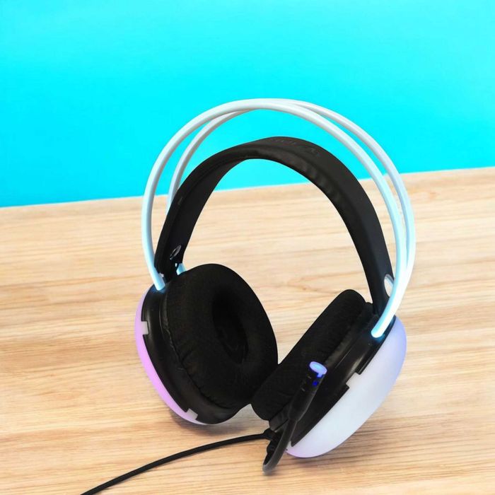 Słuchawki Gamingowe RGB/LED Białe  Battletron